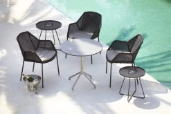 Sitzkissen Für Breeze Stapelbaren Esszimmerstuhl, Taupe -Lassen Sie Ihre Gartenmöbel fließen. breeze stackable avenue ind