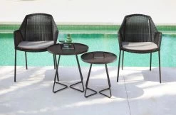 Sitzkissen Für Breeze Stapelbaren Esszimmerstuhl, Taupe -Lassen Sie Ihre Gartenmöbel fließen. breeze stackable on the move