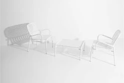 Week-end Loungesessel, Weiß -Lassen Sie Ihre Gartenmöbel fließen. coffee table week end 28429