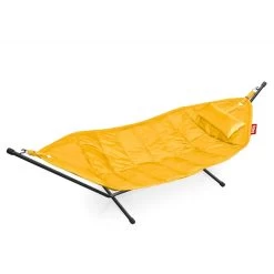 Fatboy Headdemock Deluxe, Daisy Yellow -Lassen Sie Ihre Gartenmöbel fließen. fatboy headdemock daisy yellow incl rack black pillow packshot 01 105621