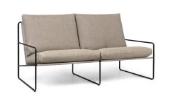 Ferm LIVING Desert 2-Sitzer-Sofa, Schwarz - Dunkles Sandbeige, Dolce -Lassen Sie Ihre Gartenmöbel fließen. fermLIVING SS22 DesertSofa 2seater BlackDarkSand 1104265434 pack 4
