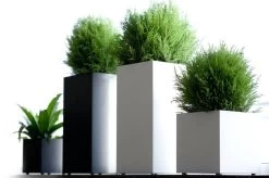 Linné Blumentopf 50, Anthrazit -Lassen Sie Ihre Gartenmöbel fließen. linne