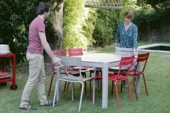 Luxembourg Sessel, Baumwollweiß -Lassen Sie Ihre Gartenmöbel fließen. mobilier de jardin table Fermob 2