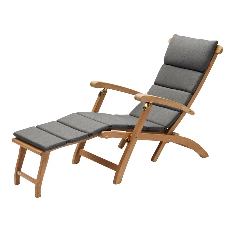 Skagerak Barriere Deck Chair Cushion, Charcoal 3 Skagerak Barriere Deck Chair Cushion, Charcoal